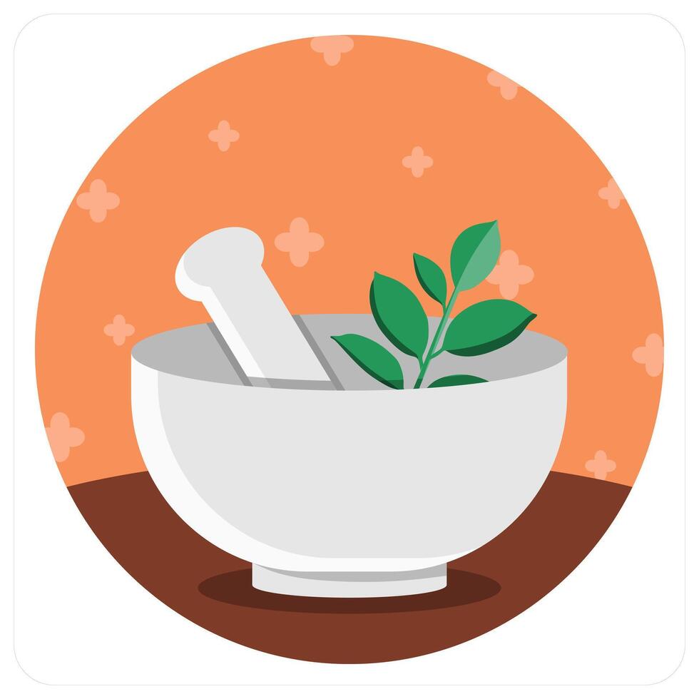Ayurvedic Medicine Icon Concept Vector