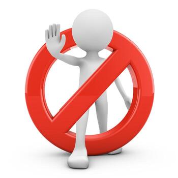Man With Red Stop Sign Photo