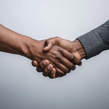 Two Hands Clasped Together Supportive Handshake Isolated White Background 883101 10257